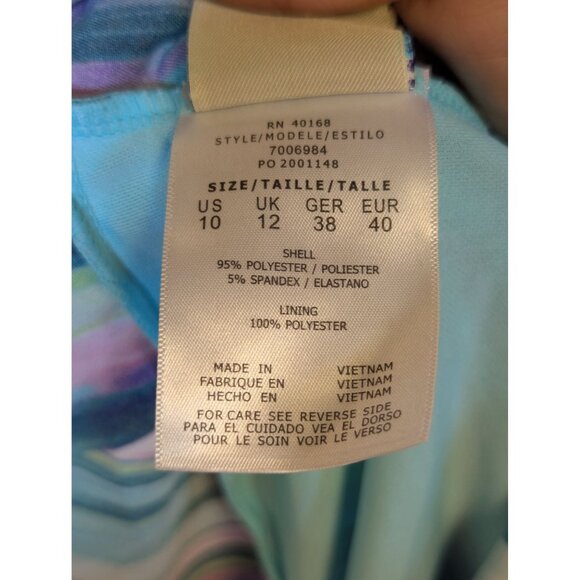 Colorful Caribbean Joe Womens Tank Top With Ruffle Layers & Adjustable Straps Si - Picture 5 of 5